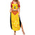 Custom Papua New Guinea Rubgby Family Matching Summer Maxi Dress and Hawaiian Shirt Pacific 2023 Go PNG Kumuls LT14 Mom's Dress Yellow - Polynesian Pride