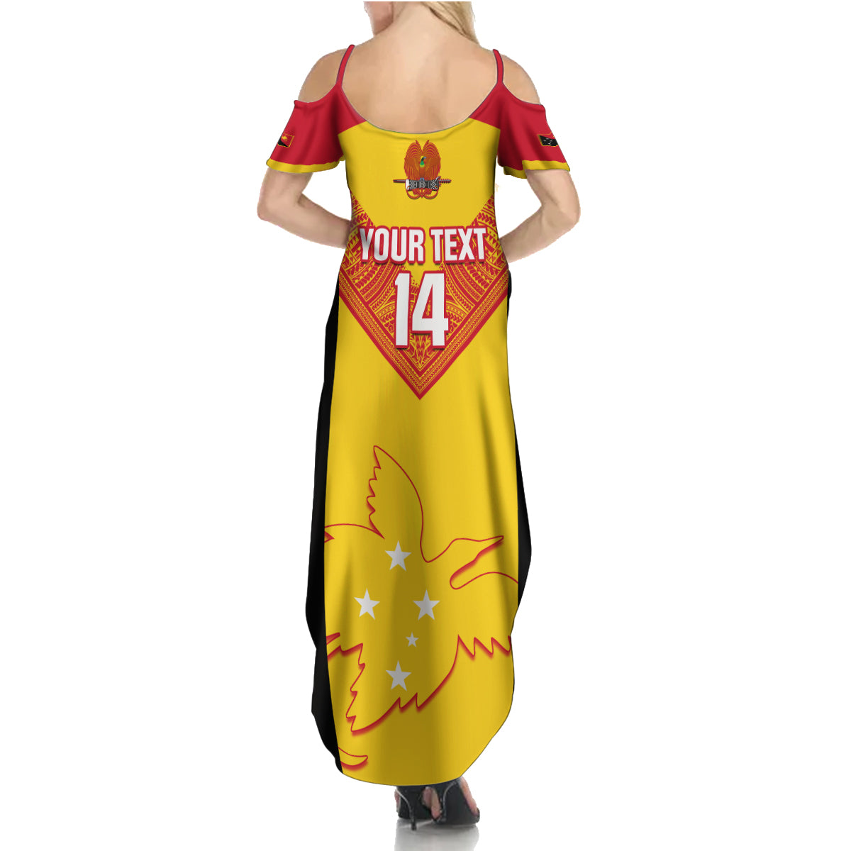 Custom Papua New Guinea Rubgby Summer Maxi Dress Pacific 2023 Go PNG Kumuls LT14 - Polynesian Pride