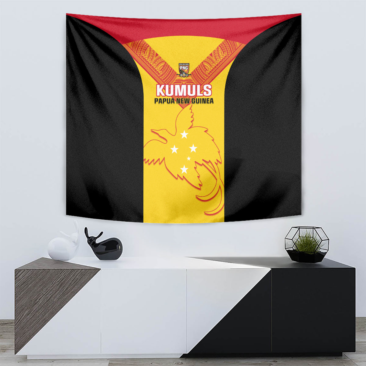 Papua New Guinea Rubgby Tapestry Pacific 2023 Go PNG Kumuls LT14 - Polynesian Pride