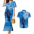 Custom Samoa Rugby Couples Matching Mermaid Dress and Hawaiian Shirt Pacific 2023 Go Toa Samoa LT14 Blue - Polynesian Pride