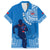 Custom Samoa Rugby Family Matching Off Shoulder Maxi Dress and Hawaiian Shirt Pacific 2023 Go Toa Samoa LT14 Dad's Shirt - Short Sleeve Blue - Polynesian Pride