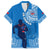 Custom Samoa Rugby Family Matching Short Sleeve Bodycon Dress and Hawaiian Shirt Pacific 2023 Go Toa Samoa LT14 Dad's Shirt - Short Sleeve Blue - Polynesian Pride