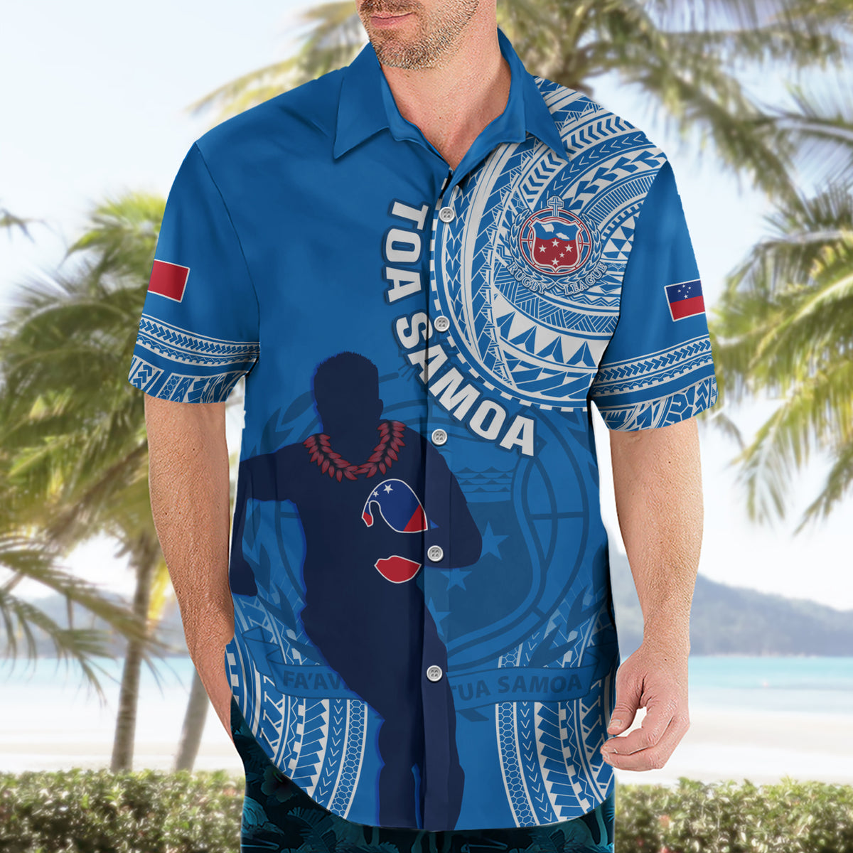 Custom Samoa Rugby Hawaiian Shirt Pacific 2023 Go Toa Samoa LT14 - Polynesian Pride
