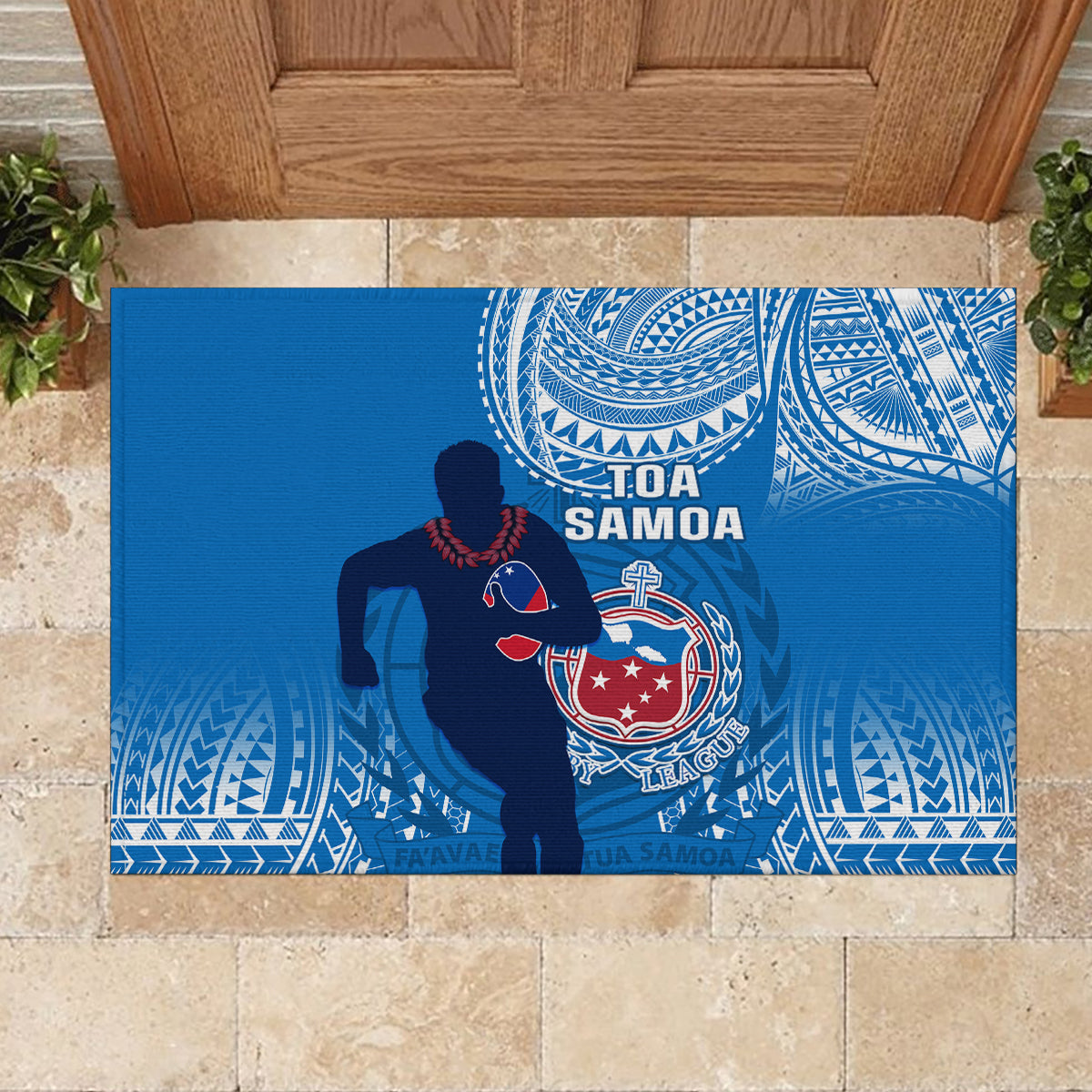 Samoa Rugby Rubber Doormat Pacific 2023 Go Toa Samoa LT14 - Polynesian Pride