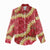 Red Palaka Hawaii Mele Kalikimaka Women Casual Shirt Ohia Lehua Monstera Puakenikeni Lei - Polynesian Pride