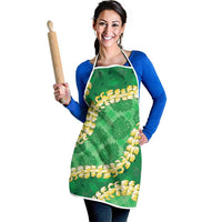 Green Palaka Hawaii Mele Kalikimaka Apron Ohia Lehua Monstera Puakenikeni Lei - Polynesian Pride