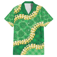 Green Palaka Hawaii Mele Kalikimaka Family Matching Puletasi and Hawaiian Shirt Ohia Lehua Monstera Puakenikeni Lei - Polynesian Pride