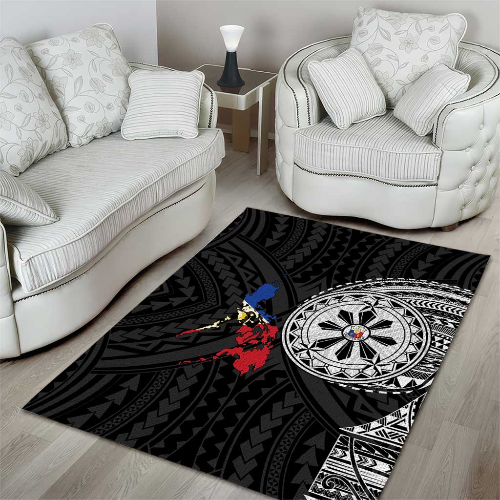 Philippines Strong Area Rug Filipino Map Polynesian Tattoo - Polynesian Pride