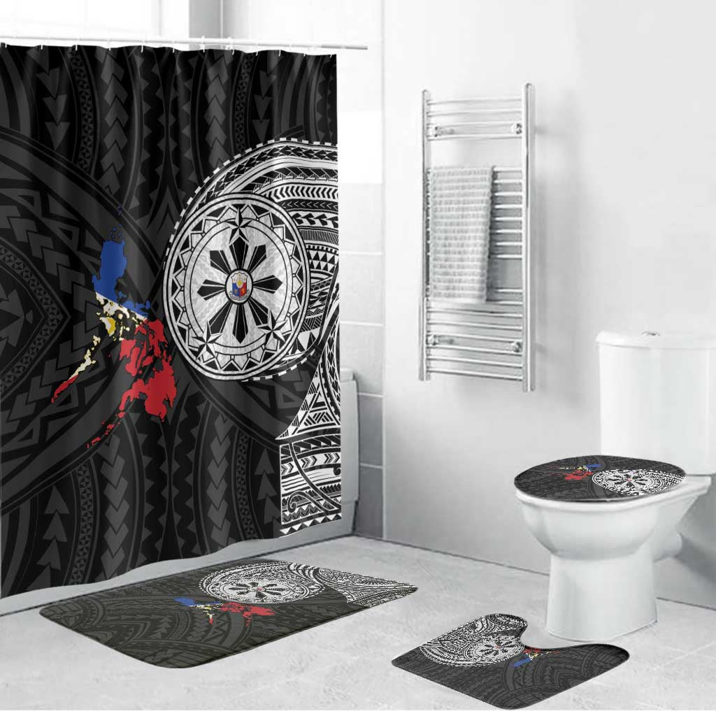 Philippines Strong Bathroom Set Filipino Map Polynesian Tattoo - Polynesian Pride