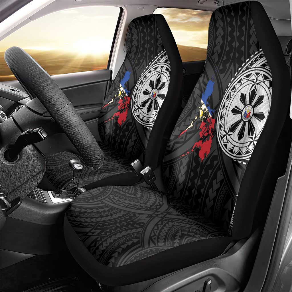 Philippines Strong Car Seat Cover Filipino Map Polynesian Tattoo - Polynesian Pride