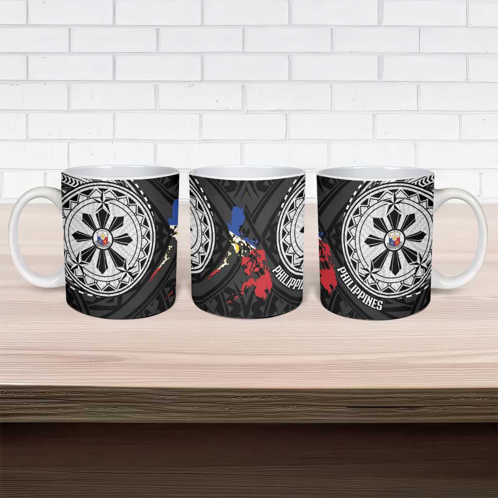 Philippines Strong Ceramic Mug Filipino Map Polynesian Tattoo - Polynesian Pride