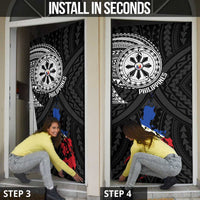 Philippines Strong Door Cover Filipino Map Polynesian Tattoo - Polynesian Pride