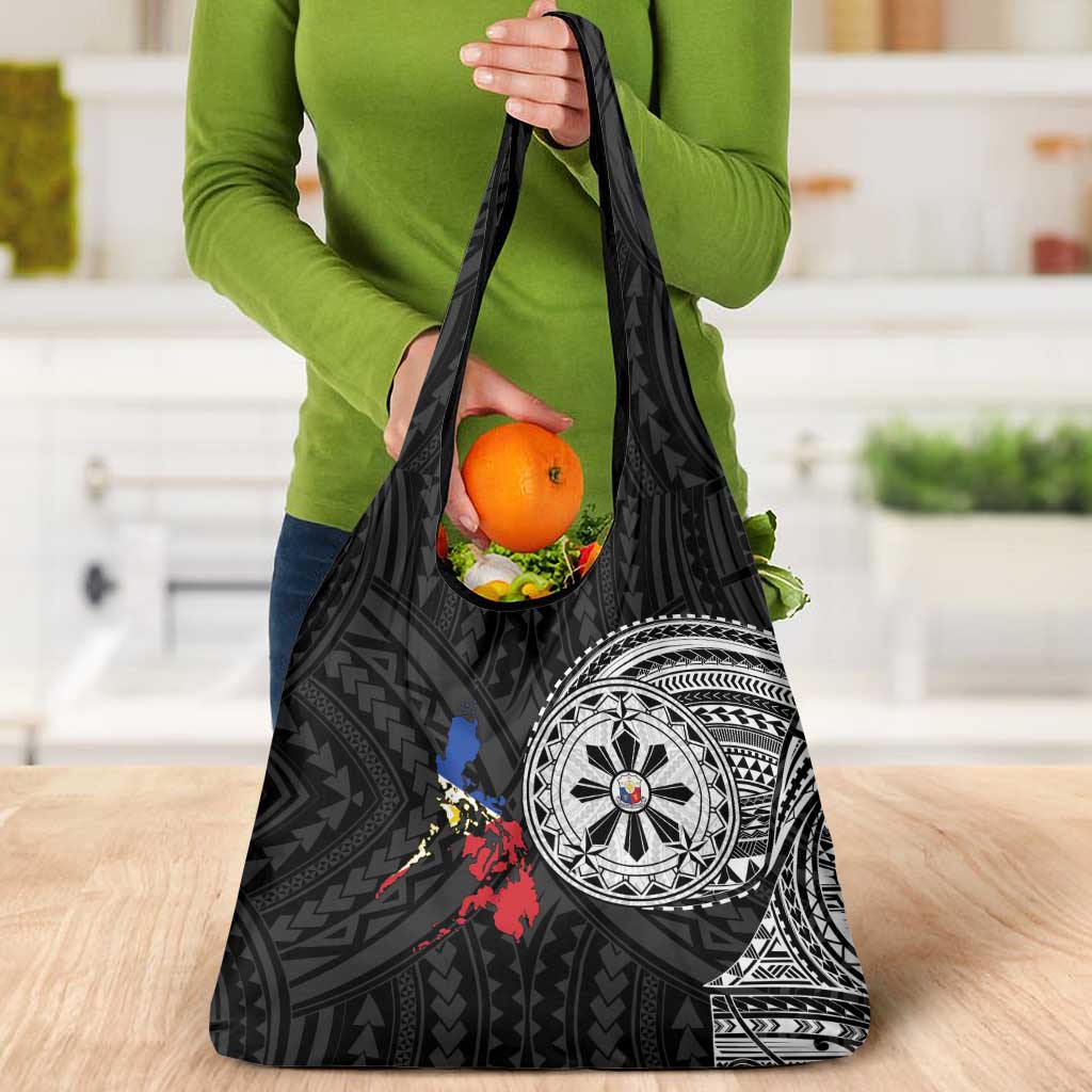 Philippines Strong Grocery Bag Filipino Map Polynesian Tattoo - Polynesian Pride