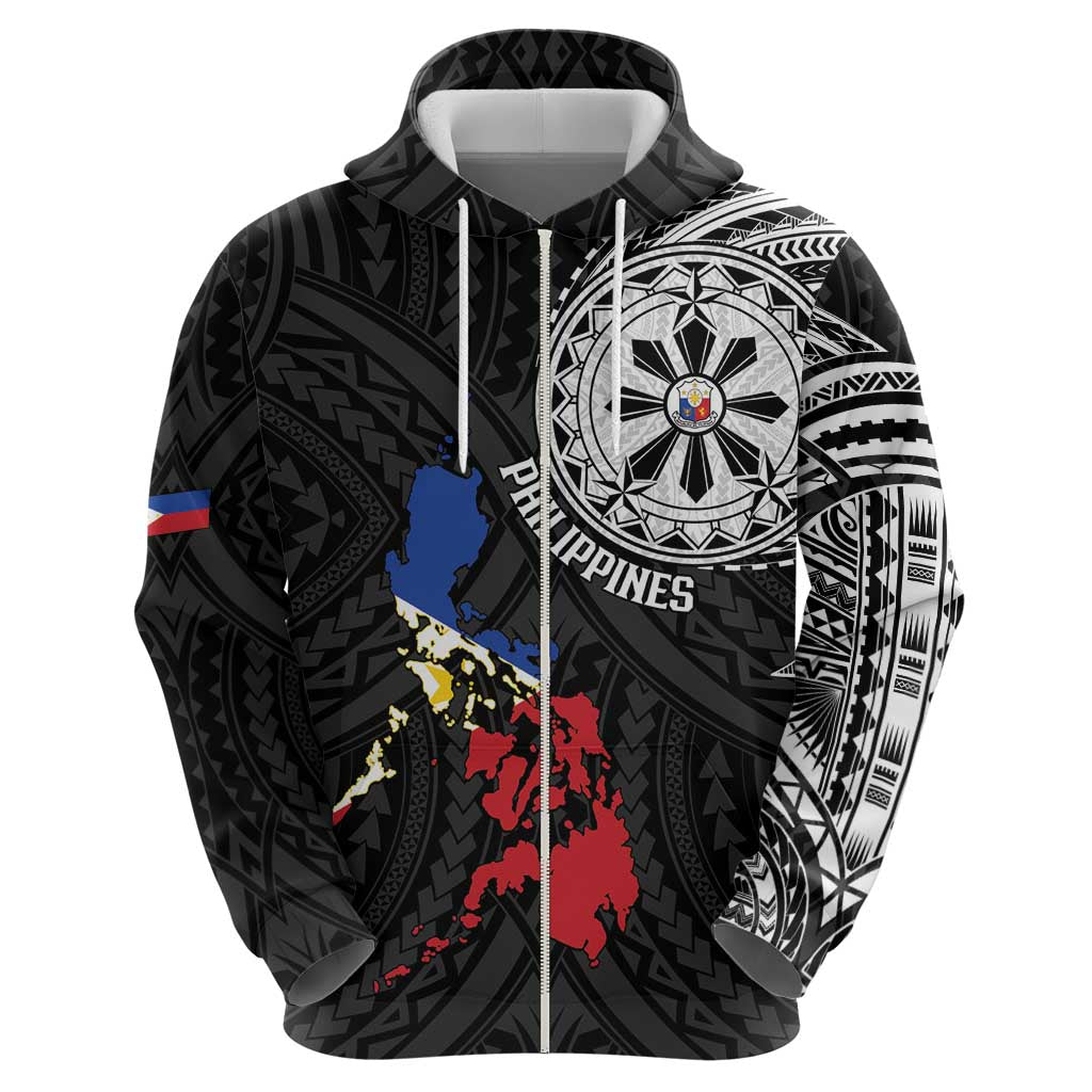 Philippines Strong Hoodie Filipino Map Polynesian Tattoo - Polynesian Pride
