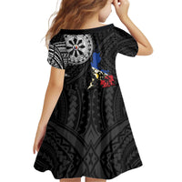 Philippines Strong Kid Short Sleeve Dress Filipino Map Polynesian Tattoo - Polynesian Pride