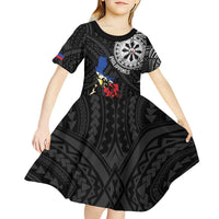 Philippines Strong Kid Short Sleeve Dress Filipino Map Polynesian Tattoo - Polynesian Pride