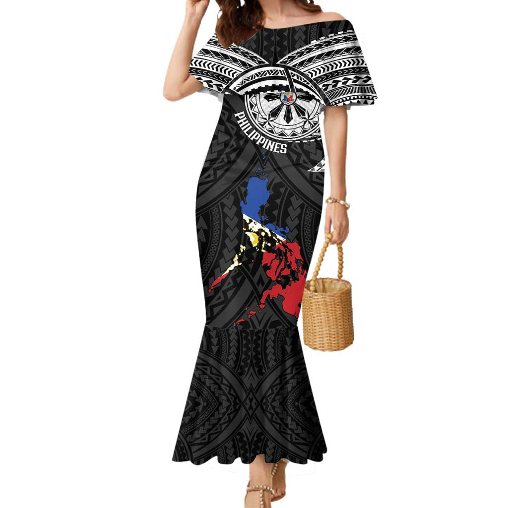 Philippines Strong Mermaid Dress Filipino Map Polynesian Tattoo - Polynesian Pride
