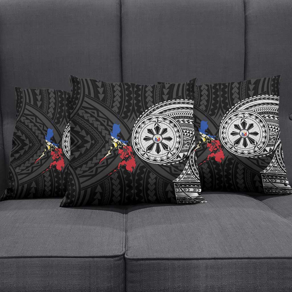 Philippines Strong Pillow Cover Filipino Map Polynesian Tattoo - Polynesian Pride