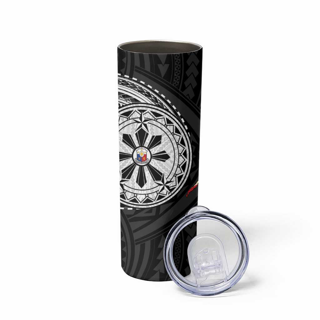 Philippines Strong Skinny Tumbler Filipino Map Polynesian Tattoo - Polynesian Pride