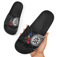 Philippines Strong Slide Sandals Filipino Map Polynesian Tattoo - Polynesian Pride