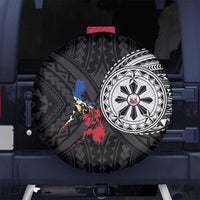 Philippines Strong Spare Tire Cover Filipino Map Polynesian Tattoo - Polynesian Pride