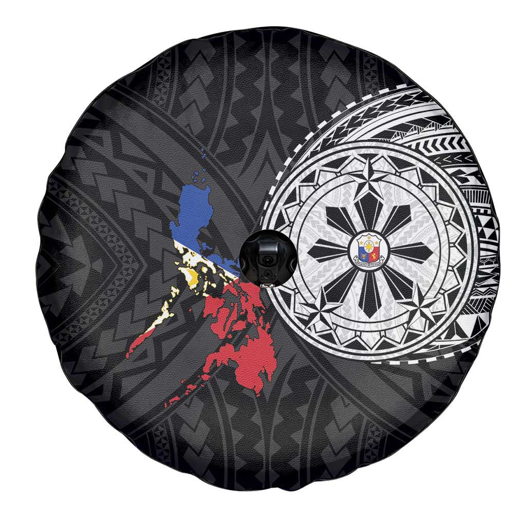 Philippines Strong Spare Tire Cover Filipino Map Polynesian Tattoo - Polynesian Pride