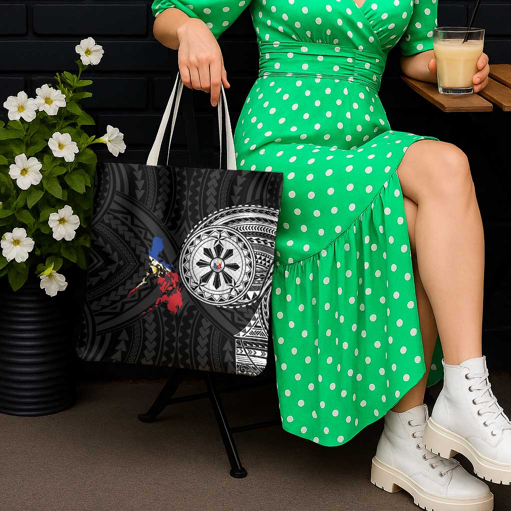 Philippines Strong Tote Bag Filipino Map Polynesian Tattoo - Polynesian Pride