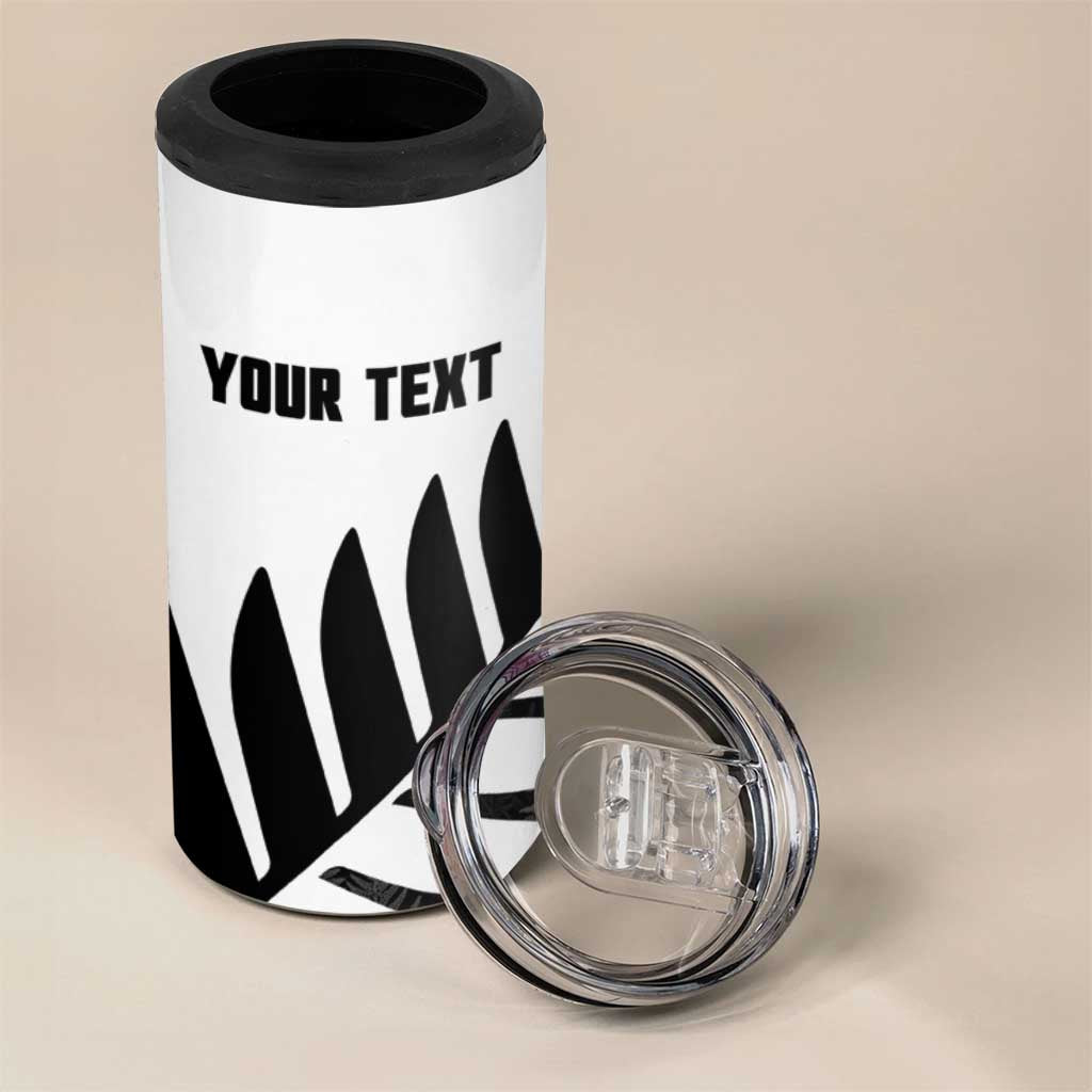 New Zealand Lawn Bowls Custom 4 in 1 Can Cooler Tumbler Aotearoa Silver Fern - Polynesian Pride