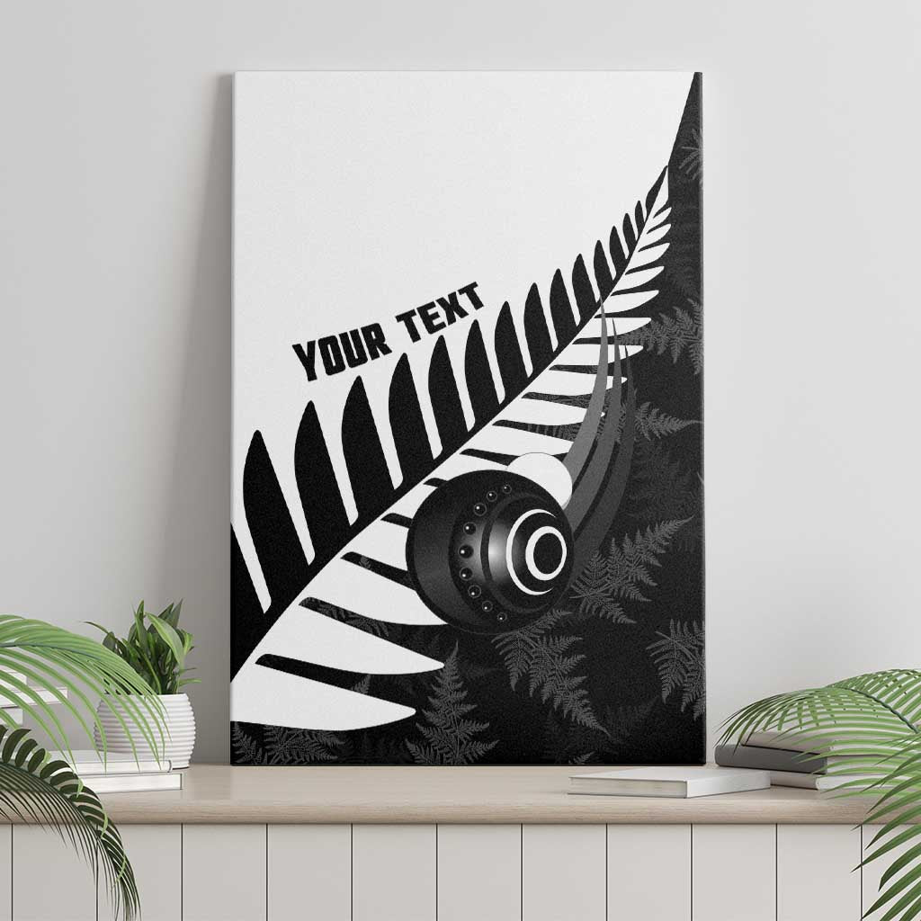 New Zealand Lawn Bowls Custom Canvas Wall Art Aotearoa Silver Fern - Polynesian Pride