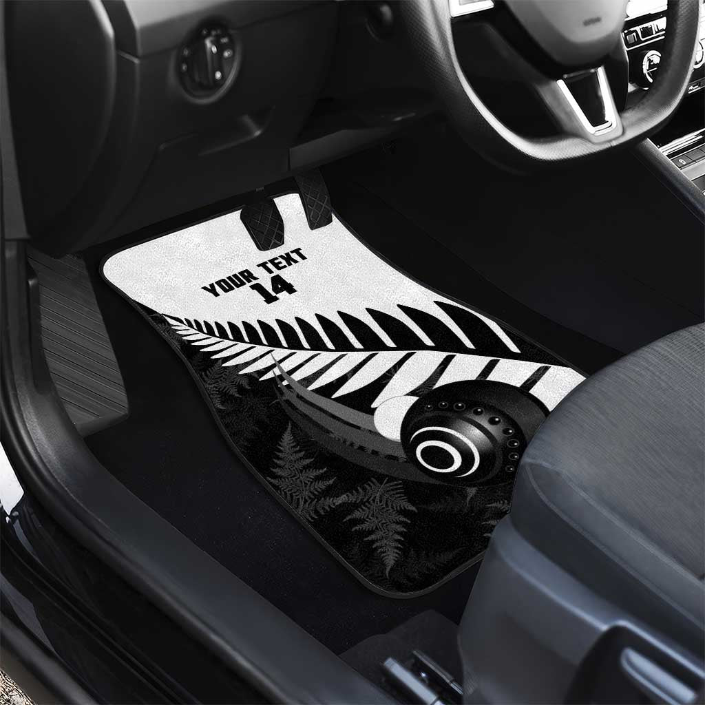 New Zealand Lawn Bowls Custom Car Mats Aotearoa Silver Fern - Polynesian Pride