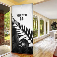 New Zealand Lawn Bowls Custom Door Cover Aotearoa Silver Fern - Polynesian Pride