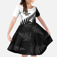 New Zealand Lawn Bowls Custom Family Matching Short Sleeve Bodycon Dress and Hawaiian Shirt Aotearoa Silver Fern - Polynesian Pride