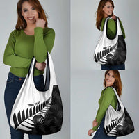 New Zealand Lawn Bowls Custom Grocery Bag Aotearoa Silver Fern - Polynesian Pride