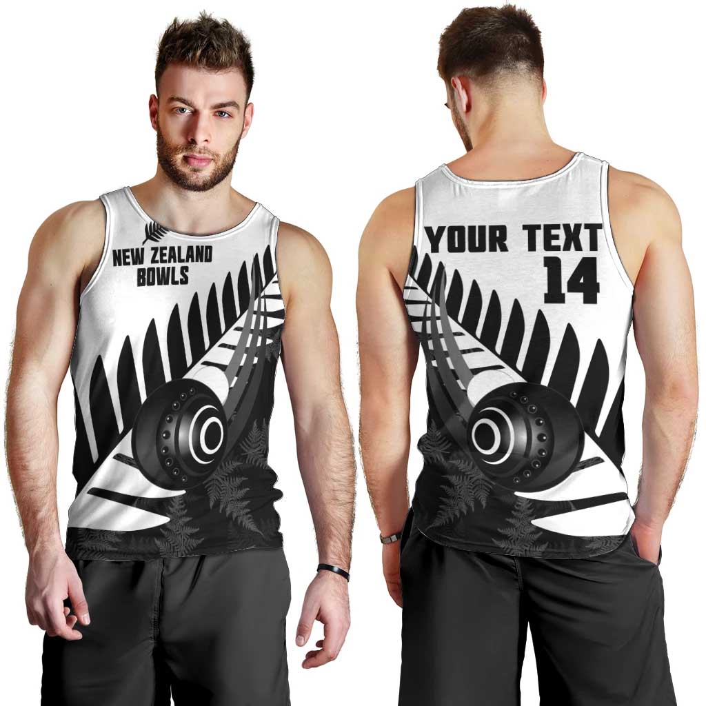 New Zealand Lawn Bowls Custom Men Tank Top Aotearoa Silver Fern - Polynesian Pride