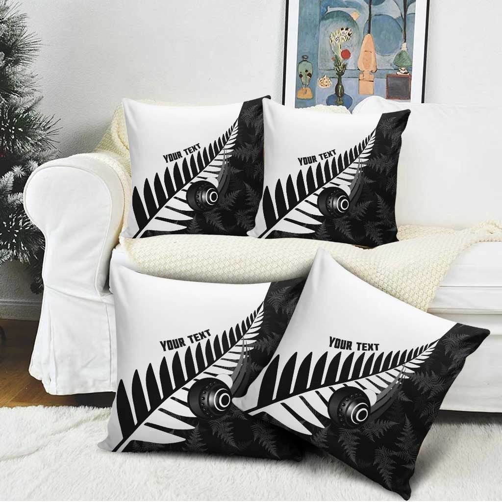 New Zealand Lawn Bowls Custom Pillow Cover Aotearoa Silver Fern - Polynesian Pride