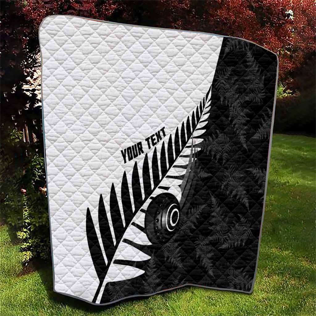 New Zealand Lawn Bowls Custom Quilt Aotearoa Silver Fern - Polynesian Pride