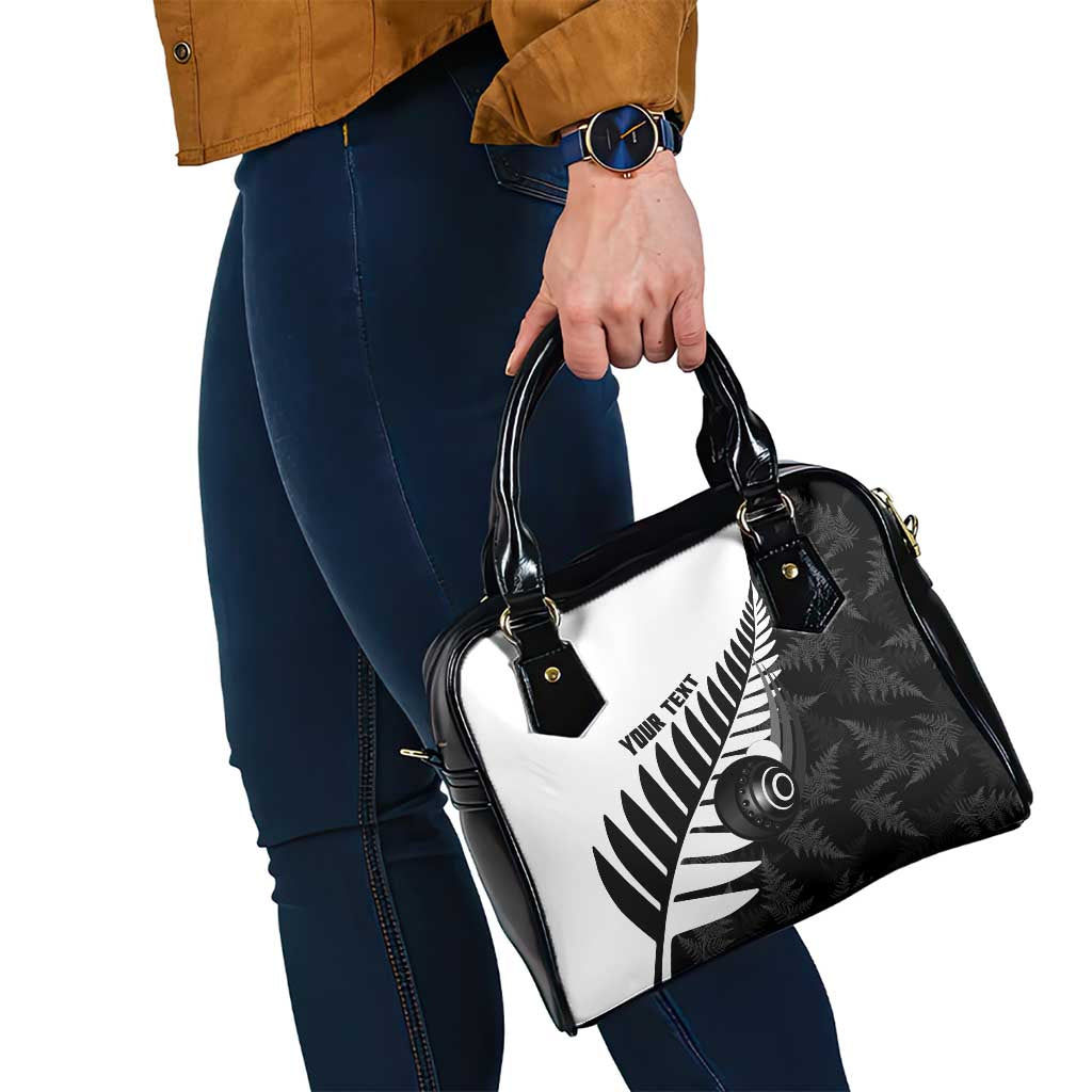 New Zealand Lawn Bowls Custom Shoulder Handbag Aotearoa Silver Fern - Polynesian Pride