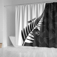 New Zealand Lawn Bowls Custom Shower Curtain Aotearoa Silver Fern - Polynesian Pride