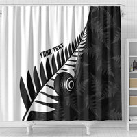 New Zealand Lawn Bowls Custom Shower Curtain Aotearoa Silver Fern - Polynesian Pride