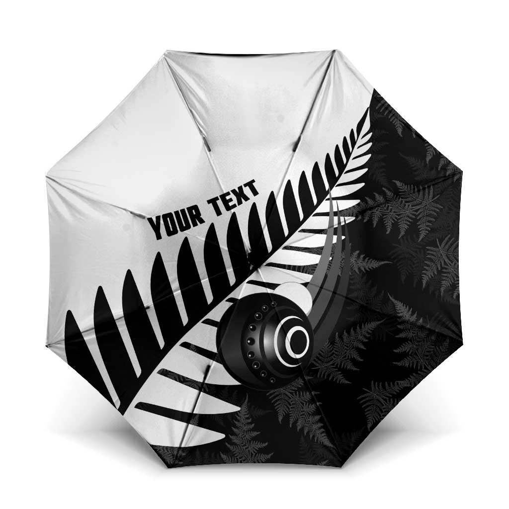 New Zealand Lawn Bowls Custom Umbrella Aotearoa Silver Fern - Polynesian Pride