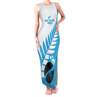 New Zealand Lawn Bowls Prostate Cancer Custom Family Matching Tank Maxi Dress and Hawaiian Shirt Aotearoa Maori Silver Fern Blue Ribbon - Polynesian Pride