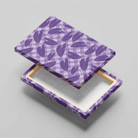 Purple Hawaii Kalo Palaka Motifs Canvas Wall Art Hawaiian Taro Leaves Elegant Vibes LT14 - Polynesian Pride