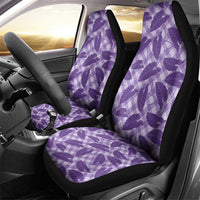 Purple Hawaii Kalo Palaka Motifs Car Seat Cover Hawaiian Taro Leaves Elegant Vibes - Polynesian Pride