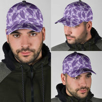 Purple Hawaii Kalo Palaka Motifs Classic Cap Hawaiian Taro Leaves Elegant Vibes LT14 - Polynesian Pride