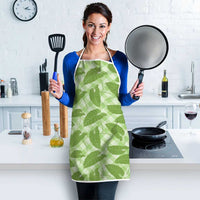 Green Hawaii Kalo Palaka Motifs Apron Hawaiian Taro Leaves Elegant Vibes - Polynesian Pride