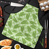 Green Hawaii Kalo Palaka Motifs Apron Hawaiian Taro Leaves Elegant Vibes - Polynesian Pride