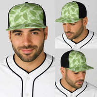 Green Hawaii Kalo Palaka Motifs Baseball Net Cap Hawaiian Taro Leaves Elegant Vibes LT14 - Polynesian Pride