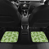 Green Hawaii Kalo Palaka Motifs Car Mats Hawaiian Taro Leaves Elegant Vibes - Polynesian Pride