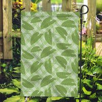 Green Hawaii Kalo Palaka Motifs Garden Flag Hawaiian Taro Leaves Elegant Vibes - Polynesian Pride