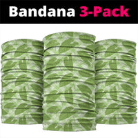 Green Hawaii Kalo Palaka Motifs Neck Gaiter Hawaiian Taro Leaves Elegant Vibes LT14 package One Size: 25*50cm Green - Polynesian Pride